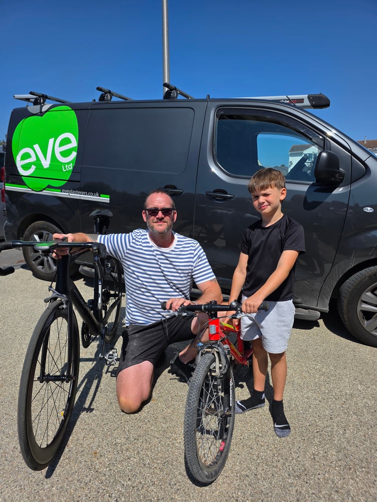 Nick Eveleigh and son Henry