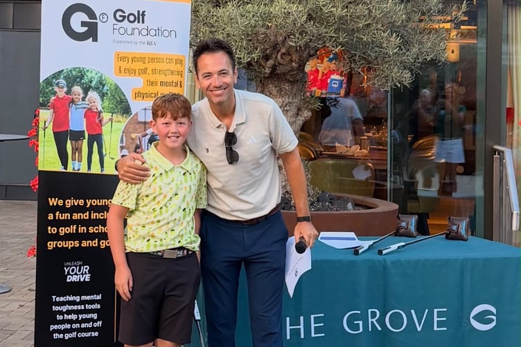 Harrison Grainger with Nick Dougherty