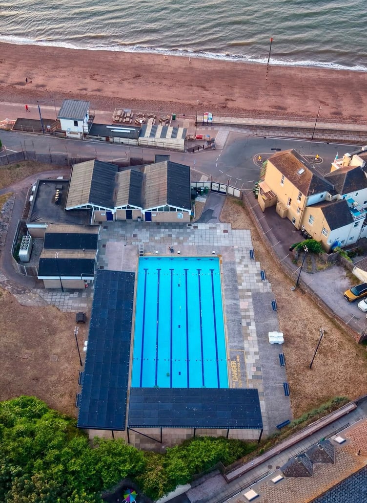 Photographer Paul Venning's aerial shot of Teignmouth Lido.