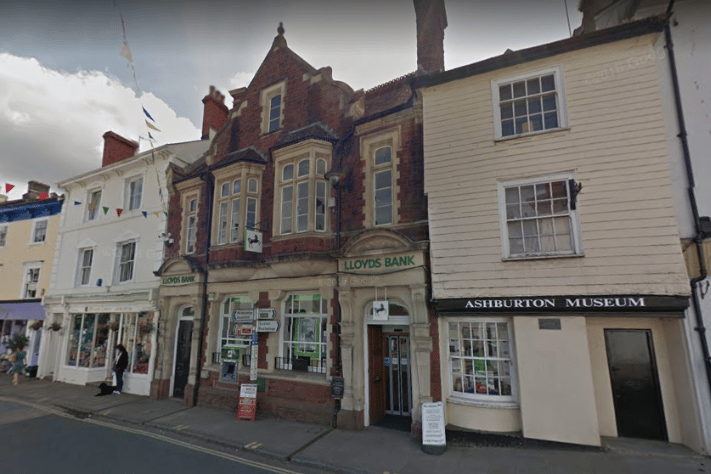 Lloyds Bank in East Street, Ashburton, which has closed