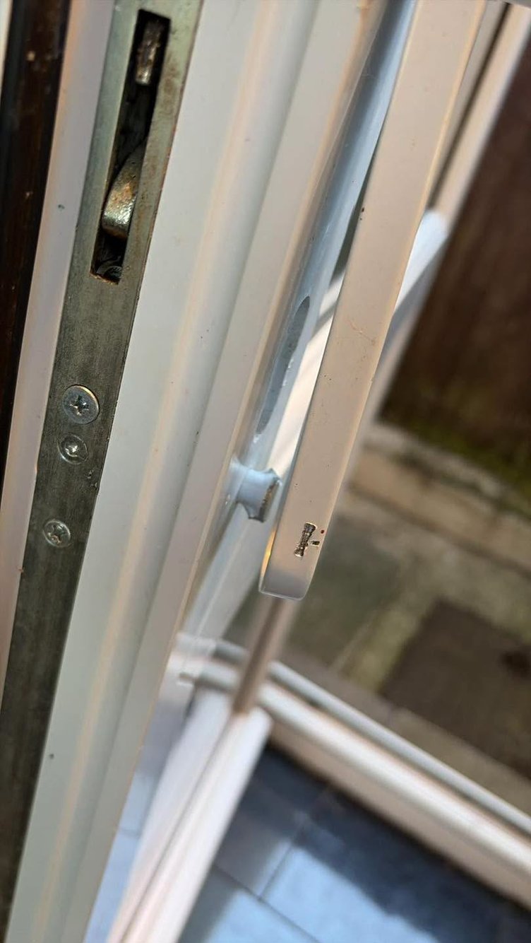 Thieves broke through the front door of a property in Newton Abbot. Photo Spotted Newton Abbot