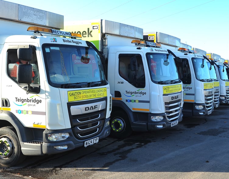 Teignbridge recycling and refuse lorries