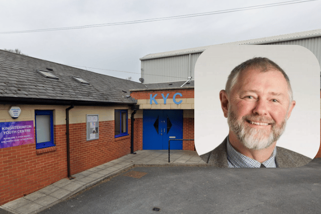 Kingsteignton Youth Centre. Inset: Cllr Tony Dempster