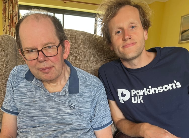Dean McMullen and his father Adrian, whose Parkinson's Disease is now at an advanced stage