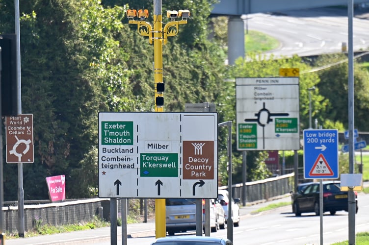 All-seeing eye in the sky. Newton Abbot's new safety cameras overseeing Torquay Road