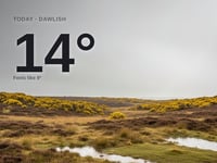 Dawlish: cloudy day, high of 13°C on Sunday 25 October 2026