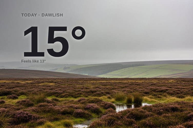 Dawlish weather: heavy rain Thursday with rain expected and a high of 15°C