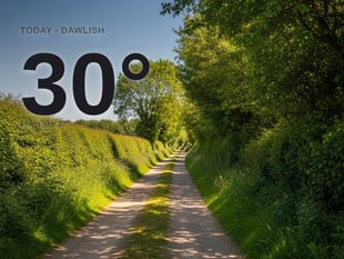 Dawlish: sunny day, high of 30°C