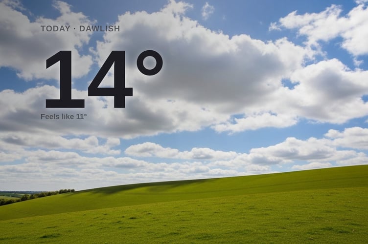 Dawlish weather: partly cloudy Sunday with little chance of rain and a high of 14°C