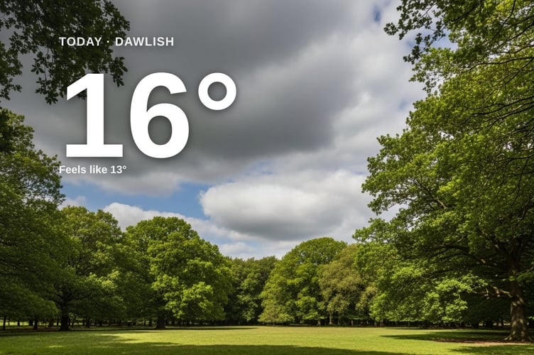 Dawlish weather: partly cloudy Wednesday with little chance of rain and a high of 15°C